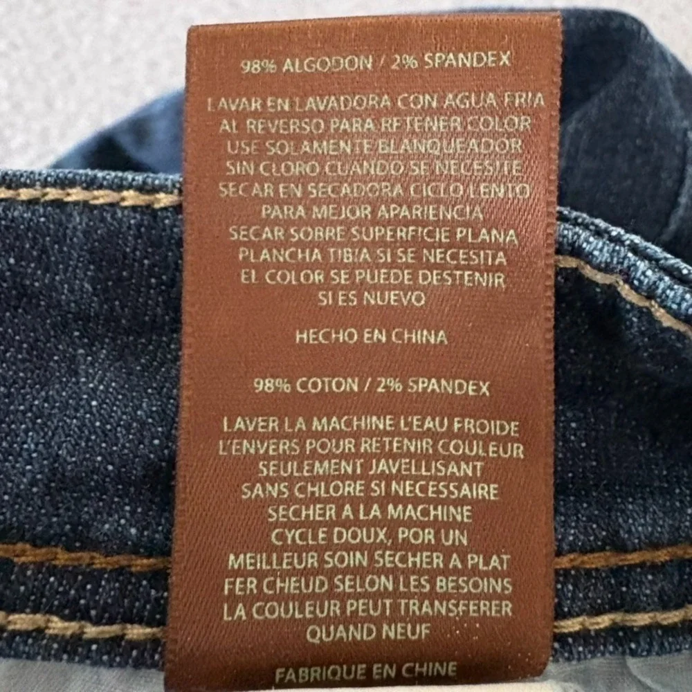 Kut from the Kloth Cameron Straight Leg Jeans Women's 14 Dark Wash Stretch Comfy